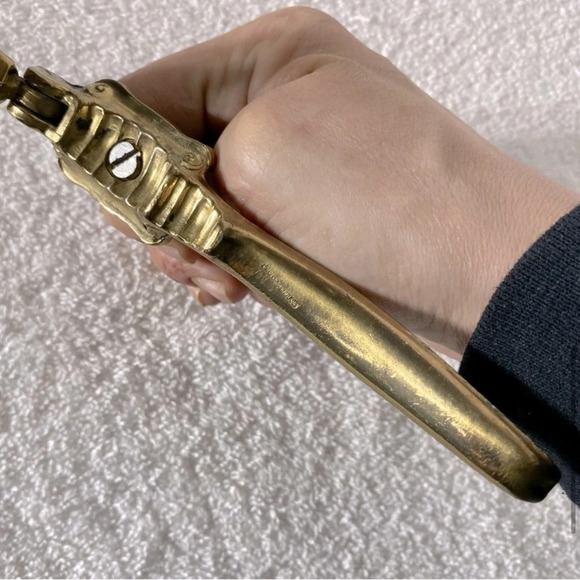 Antique England Brass Nutcracker With Standing Gargoyle - Picture 7 of 15